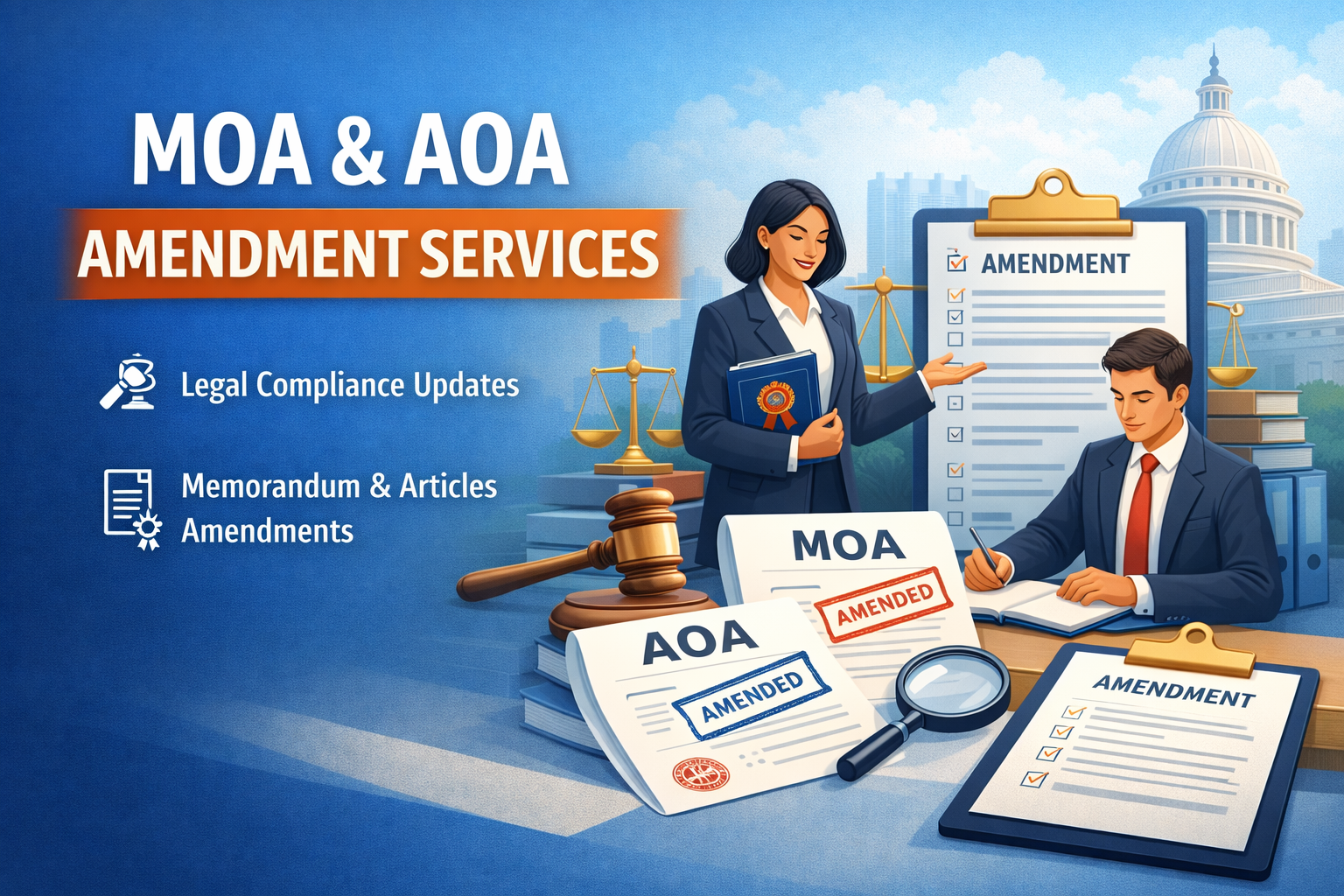 MOA & AOA Amendment Services in Delhi